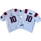 Men's New England Patriots #10 Drake Maye Limited White FUSE Vapor Jersey