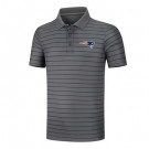 Men's New England Patriots Anthracite Collection Striped Performance Pique Polo