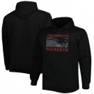 Men's New England Patriots Black Printed Pullover Hoodie 302604