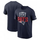 Men's New England Patriots Navy Go Pats Local Essential T Shirt
