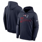 Men's New England Patriots Navy Performance Pullover Hoodie
