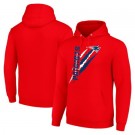 Men's New England Patriots Starter Red Color Scratch Pullover Hoodie