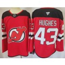 Men's New Jersey Devils #43 Luke Hughes Red Authentic Jersey