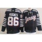 Men's New Jersey Devils #86 Jack Hughes Black Alternate Authentic Jersey