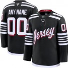 Men's New Jersey Devils Customized Black Alternate Fanatics Authentic Jersey
