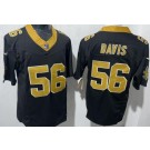 Men's New Orleans Saints #56 DeMario Davis Limited Black FUSE Vapor Jersey