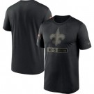 Men's New Orleans Saints Black 2020 Salute To Service T Shirt 315