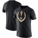 Men's New Orleans Saints Black Fan Gear Modern Icon Performance T-Shirt