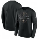 Men's New Orleans Saints Black Icon Legend Performance Long Sleeve T-Shirt