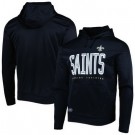 Men's New Orleans Saints Black Printed Pullover Hoodie 302659