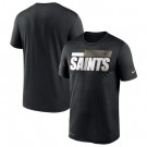 Men's New Orleans Saints Black Sideline Impact Legend Performance T Shirt 524