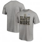 Men's New Orleans Saints Gray 2020 NFL Playoffs Bound Shift T Shirt