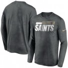 Men's New Orleans Saints Gray Sideline Impact Legend Performance Long Sleeves T Shirt 629