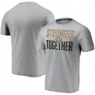 Men's New Orleans Saints Heather Charcoal Stronger Together Printed T-Shirt 0838
