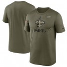 Men's New Orleans Saints Olive 2021 Salute To Service Legend Performance T-Shirt