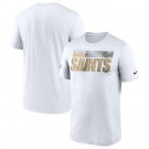 Men's New Orleans Saints White Sideline Impact Legend Performance T Shirt 525