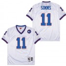 Men's New York Giants #11 Phil Simms White 1986 Throwback Jersey