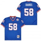 Men's New York Giants #58 Carl Banks Blue 1986 Throwback Jersey