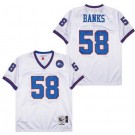 Men's New York Giants #58 Carl Banks Whtie 1986 Throwback Jersey