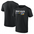 Men's New York Giants Black City Pride Team V Neck T Shirt