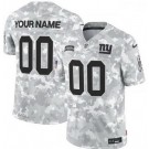 Men's New York Giants Customized Limited Arctic Camo 2024 Salute to Service Jersey