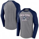 Men's New York Giants Gray 1925 Tri Blend Raglan Athletic Long Sleeve T Shirt
