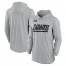 Men's New York Giants Gray 2024 Salute to Service Lightweight Performance Long Sleeve Hooded T Shirt