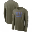 Men's New York Giants Olive 2022 Salute To Service Long Sleeve T Shirt