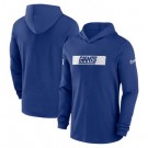 Men's New York Giants Royal Sideline Hoodie Performance Long Sleeve T Shirt