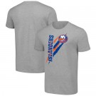 Men's New York Islanders Starter Gray Color Scratch T Shirt