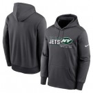 Men's New York Jets Anthracite Prime Logo Name Split Pullover Hoodie