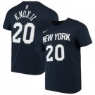 Men's New York Knicks #20 Kevin Knox II Navy Printed T Shirt 211055