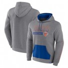 Men's New York Knicks Gray Off The Bench Color Block Pullover Hoodie