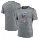 Men's New York Mets Gray Velocity Performance Practice T Shirt