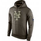 Men's New York Mets Green Salute To Service Printed Pullover Hoodie