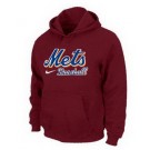 Men's New York Mets Red Printed Pullover Hoodie
