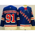 Men's New York Rangers #91 Vladimir Tarasenko Blue Authentic Jersey