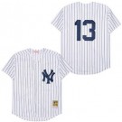 Men's New York Yankees #13 Alex Rodriguez White Throwback Jersey