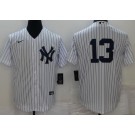 Men's New York Yankees #13 Jazz Chisholm Jr White Cool Base Jersey
