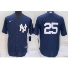 Men's New York Yankees #25 Gleyber Torres Navy Alternate Cool Base Jersey