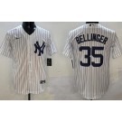 Men's New York Yankees #35 Cody Bellinger White Player Name Cool Base Jersey
