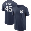 Men's New York Yankees #45 Gerrit Cole Navy Printed T Shirt 112054
