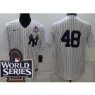Men's New York Yankees #48 Anthony Rizzo White 2024 World Series Cool Base Jersey