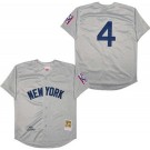 Men's New York Yankees #4 Lou Gehrig Gray 1939 Throwback Jersey