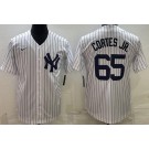 Men's New York Yankees #65 Nestor Cortes Jr White Player Name Cool Base Jersey