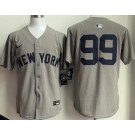 Men's New York Yankees #99 Aaron Judge Gray Limited Jersey