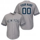 Men's New York Yankees Customized Gray Cool Base Jersey