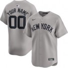 Men's New York Yankees Customized Gray Limited Jersey