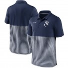 Men's New York Yankees Navy Stripes Patchwork Polo
