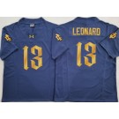 Men's Notre Dame Fighting Irish #13 Riley Leonard Blue College Football Jersey